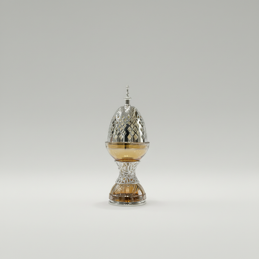 مبخرة تاج الكهرمان – ستانلس ستيل